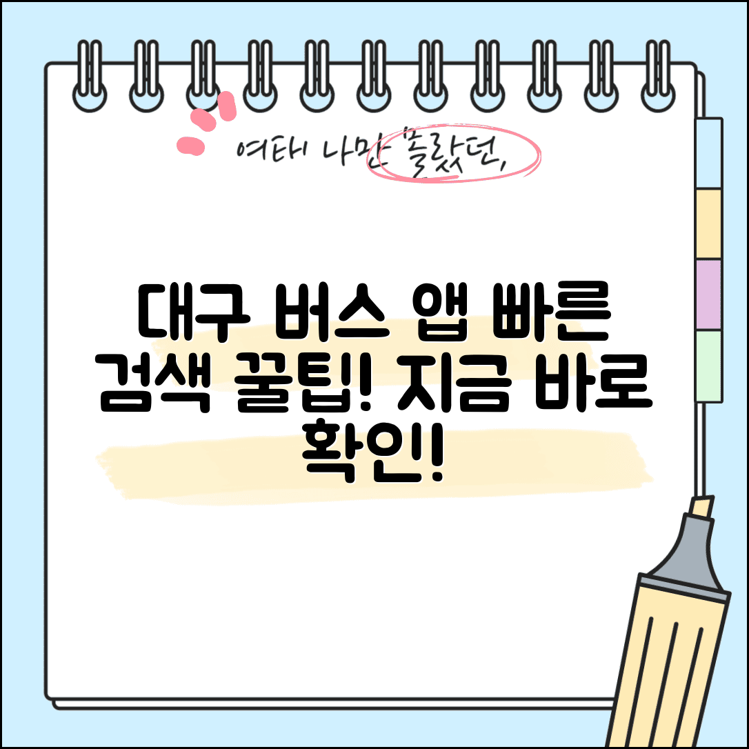 대구 버스노선검색 공식 앱 웹사이트 활용법