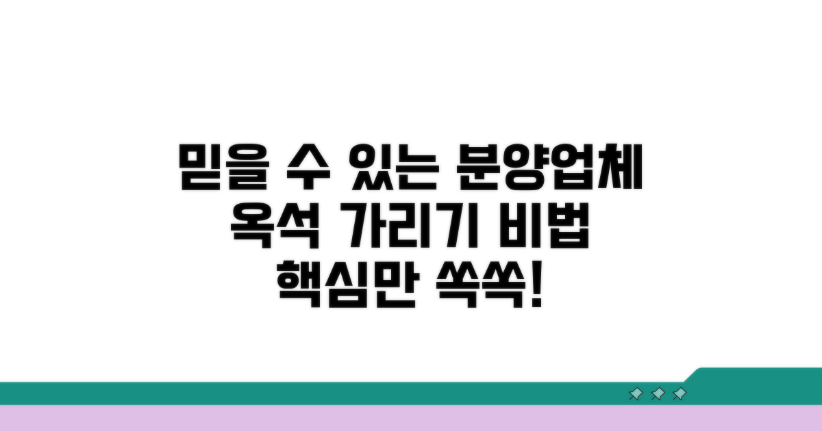 믿을 수 있는 분양업체 고르는 법