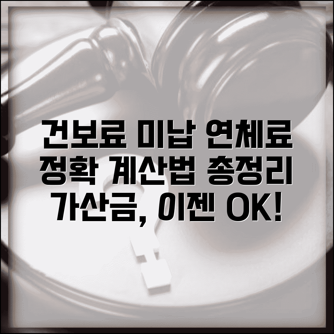 건강보험 미납 연체료 가산금 계산 방법 총정리
