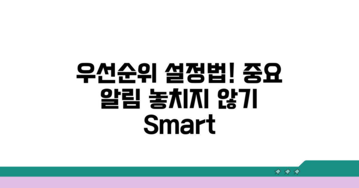 중요 알림 놓치지 않는 우선순위 설정법