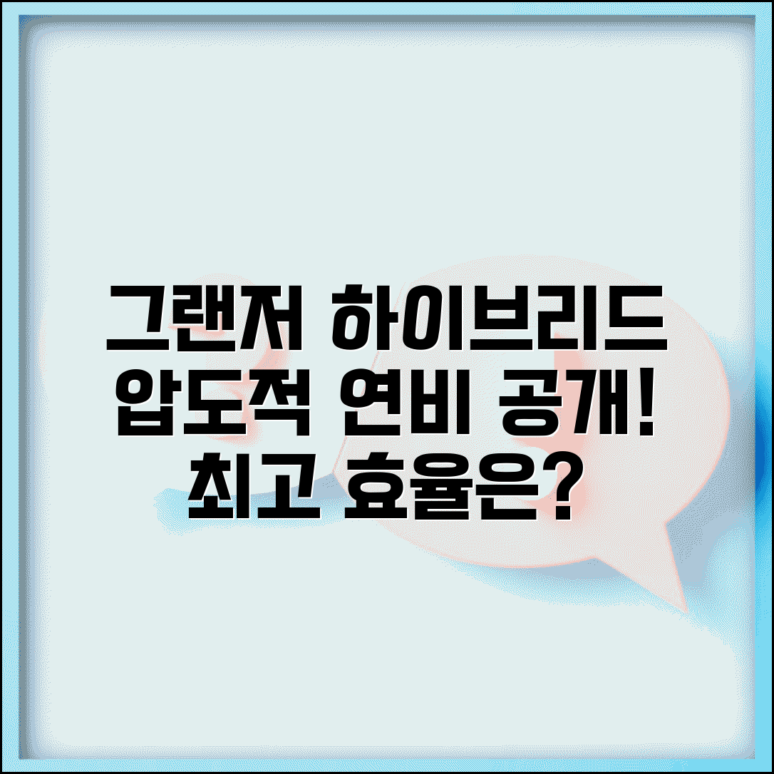 그랜저 하이브리드 연비와 연료효율 총정리