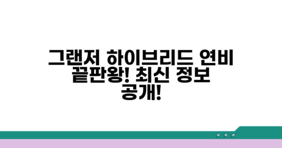 그랜저 하이브리드 연비 최신 정보