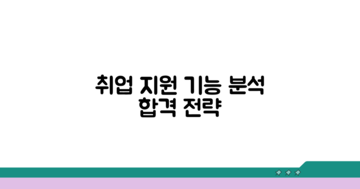 취업 지원 기능 상세 분석