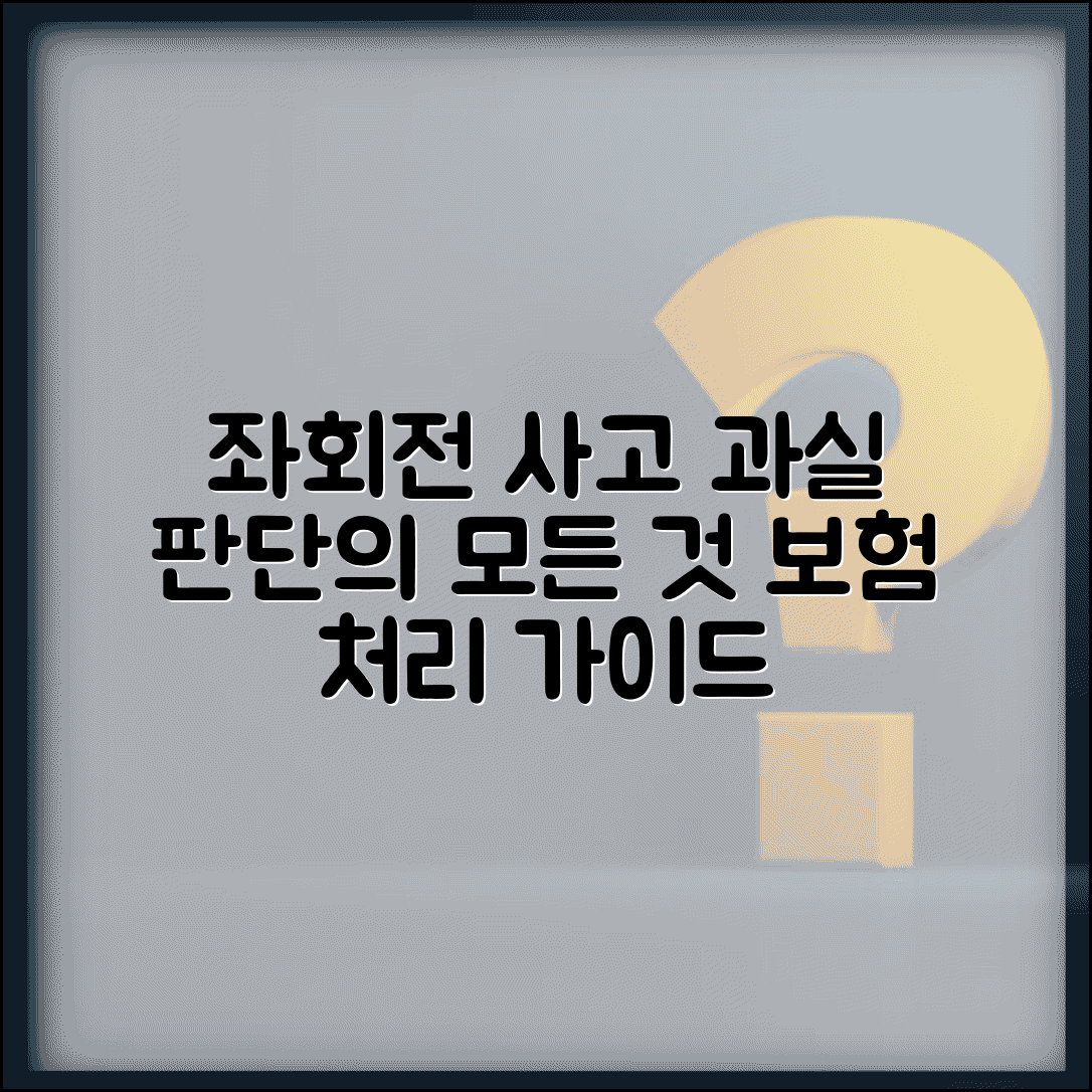 좌회전 유도선 사고 과실 판단 기준과 보험 처리 방법