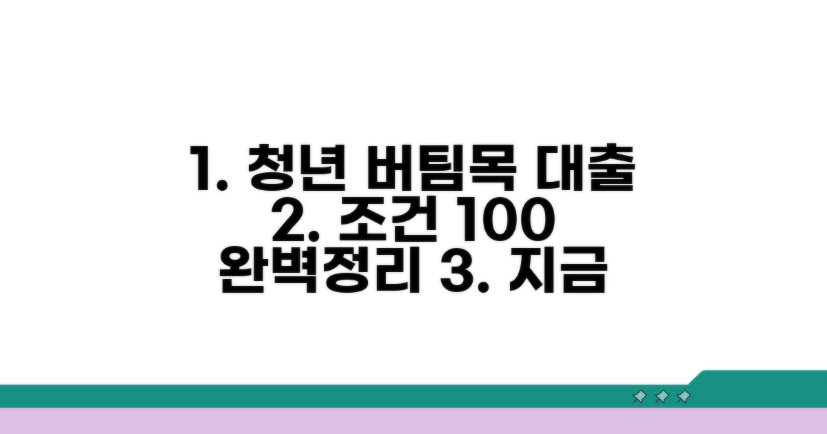 청년 버팀목대출 조건 완전정리