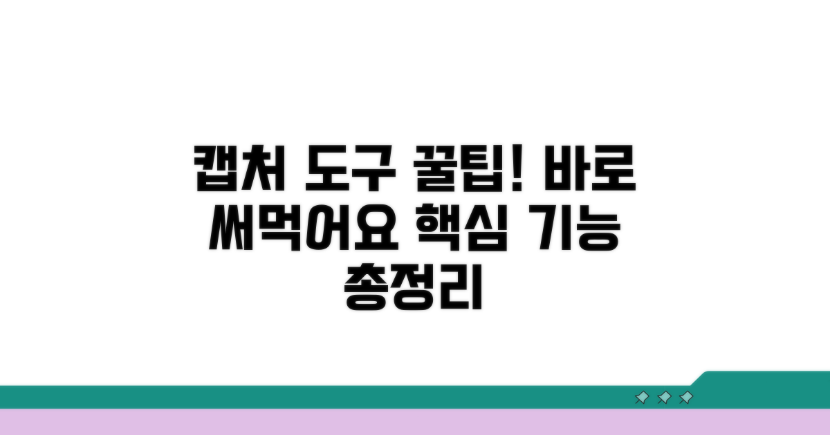 바로 써먹는 캡처 도구 장점