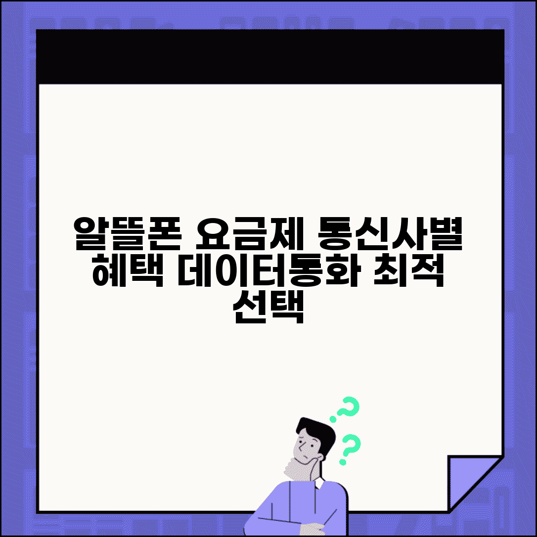 알뜰폰 요금제 통신사별 혜택 데이터 통화 기준 선택법