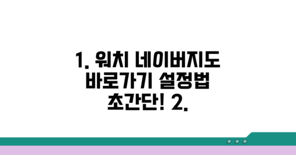 워치 네이버지도 바로가기 설정법