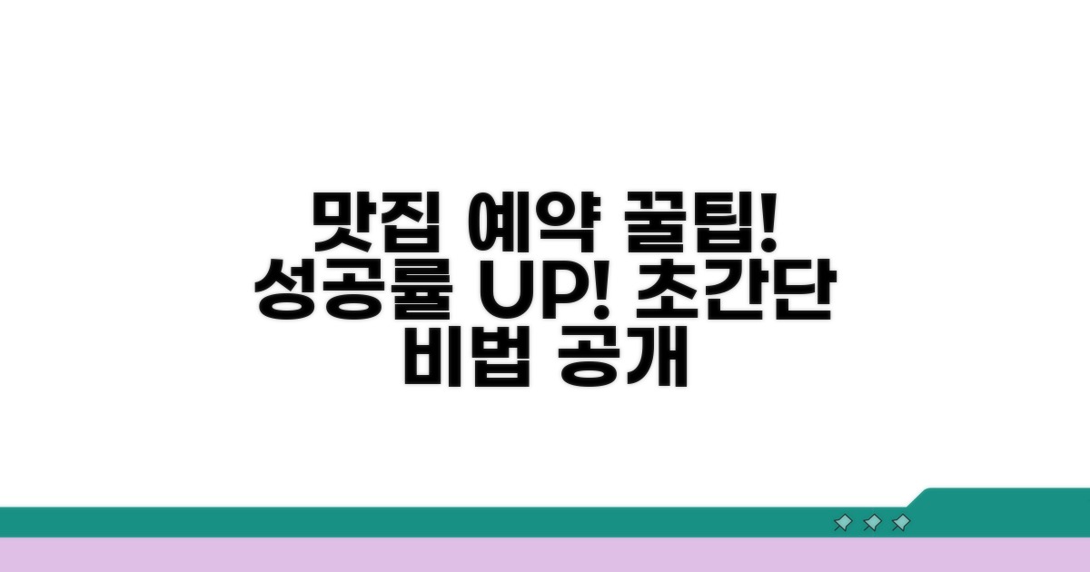 인기 맛집 예약 꿀팁 대방출