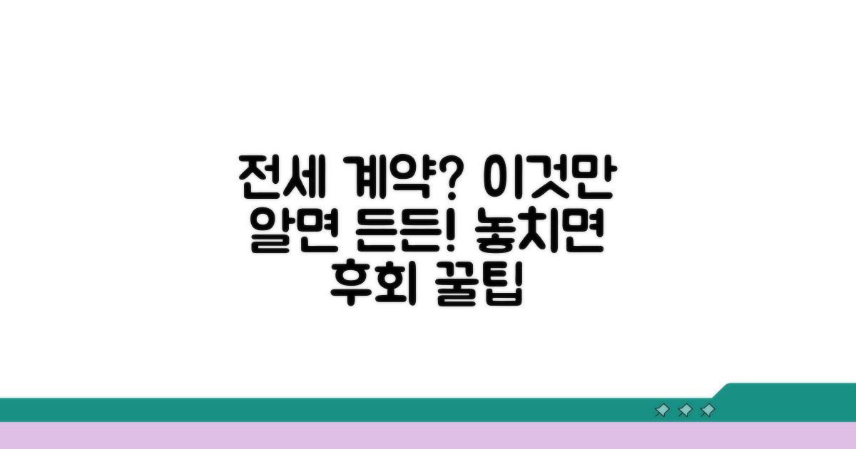 전세 계약 시 주의사항 및 꿀팁