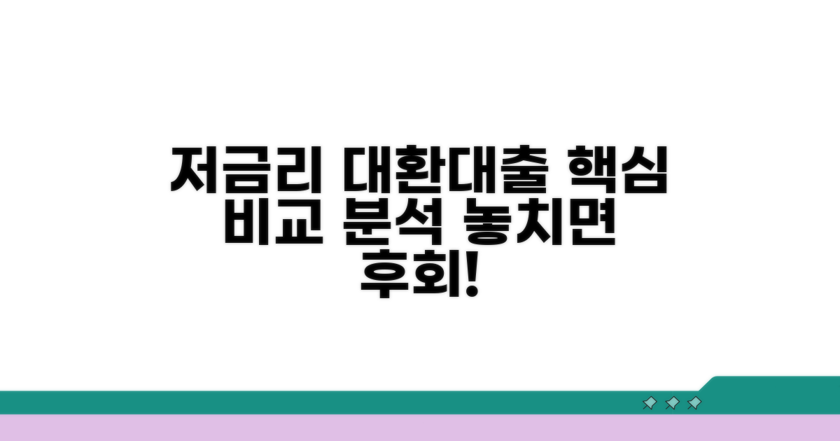 저금리 대환대출 핵심 비교