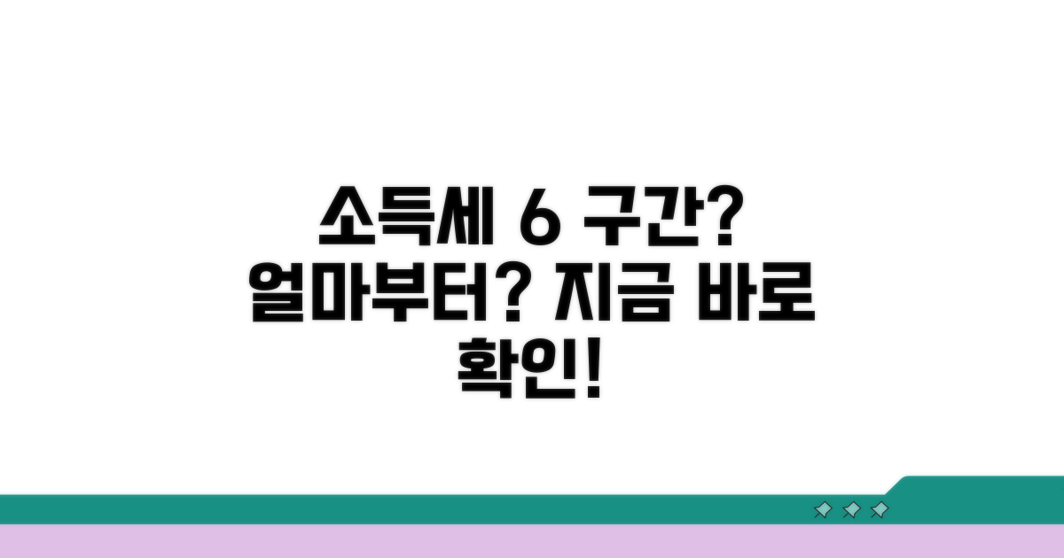 소득세율 6% 적용 구간은 얼마부터?