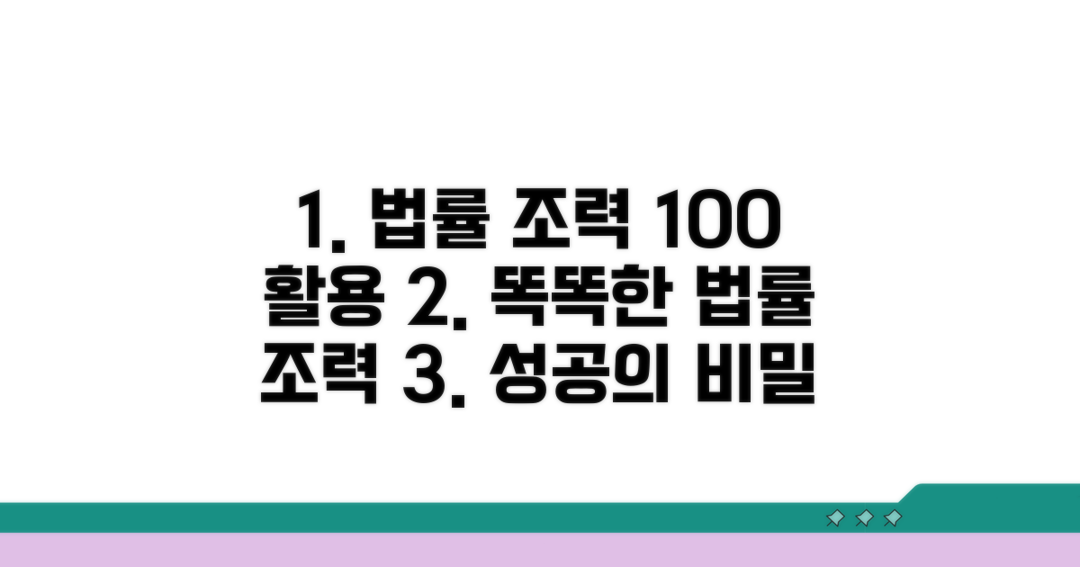 성공적인 법률 조력 활용법