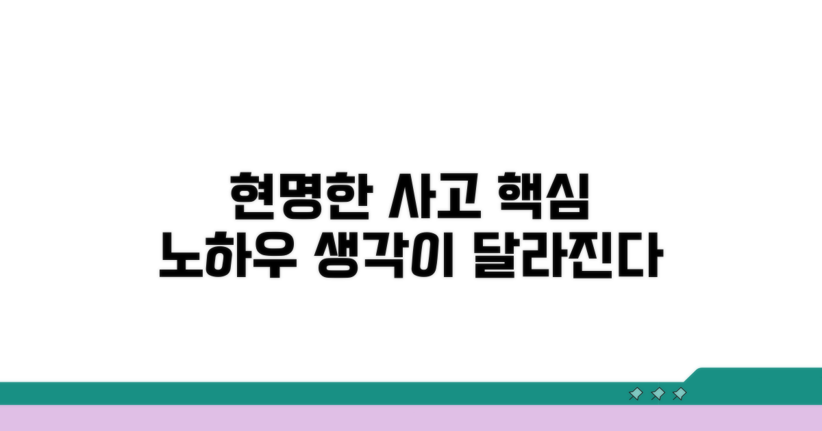 현명한 사고 처리 노하우