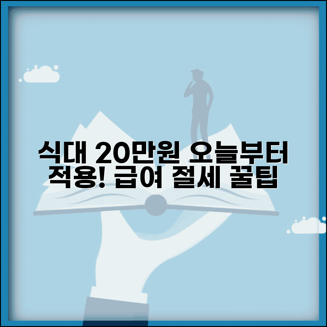 식대 비과세 20만원 적용 시기 | 식대 한도 인상 및 급여 반영 | 절세 효과 총정리