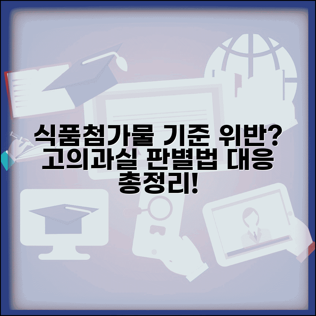 식품첨가물 기준 위반 고발 시 | 고의성 과실 구분 기준 및 대응 방법 총정리