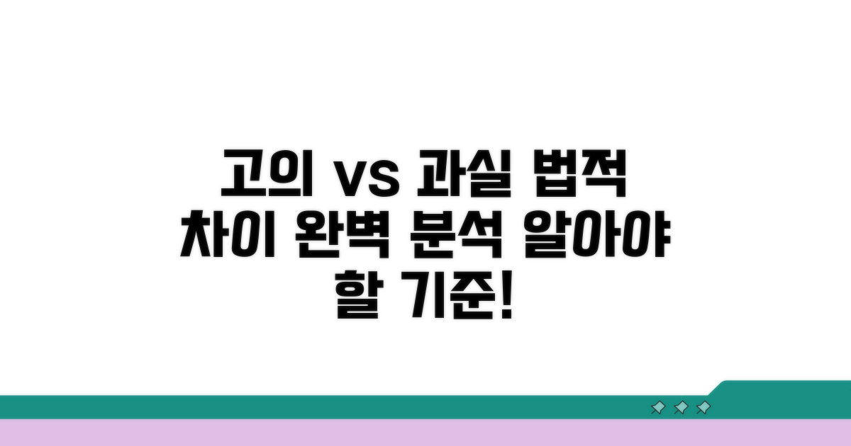 고의성 vs 과실 구분 기준 완벽 분석