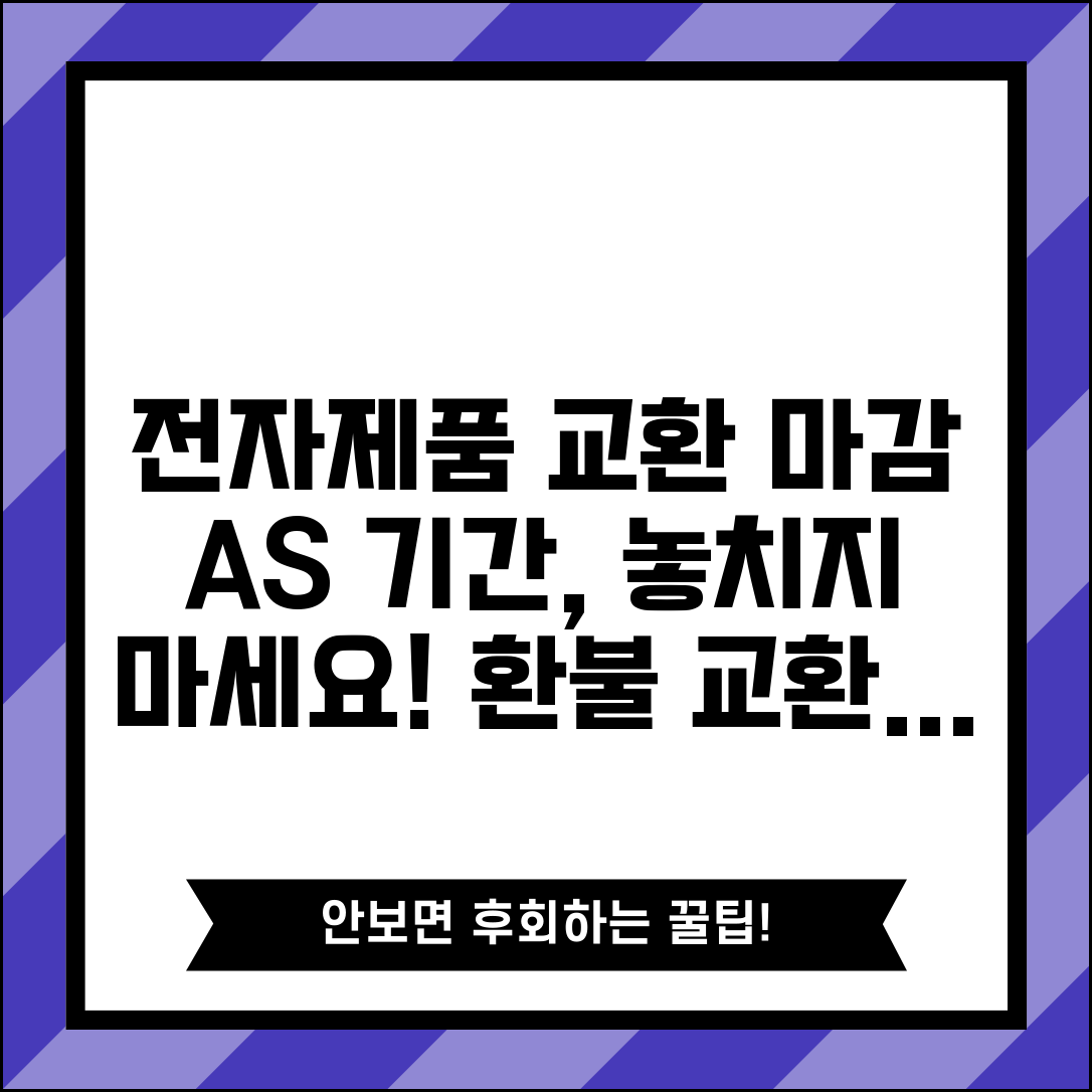 전자제품 불량 교환 언제까지 | 가전제품 AS 교환 신청 기한 및 방법 총정리