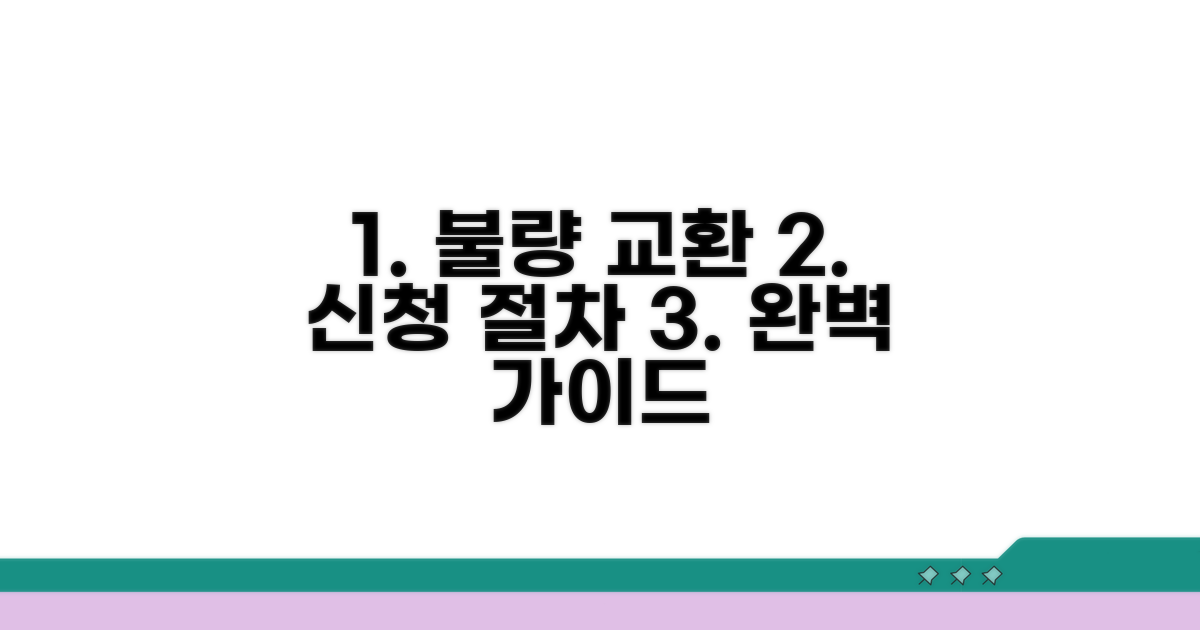 불량 교환 신청 절차 완벽 가이드