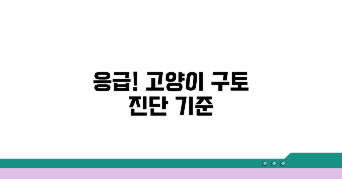 고양이 구토, 응급상황 판단 기준