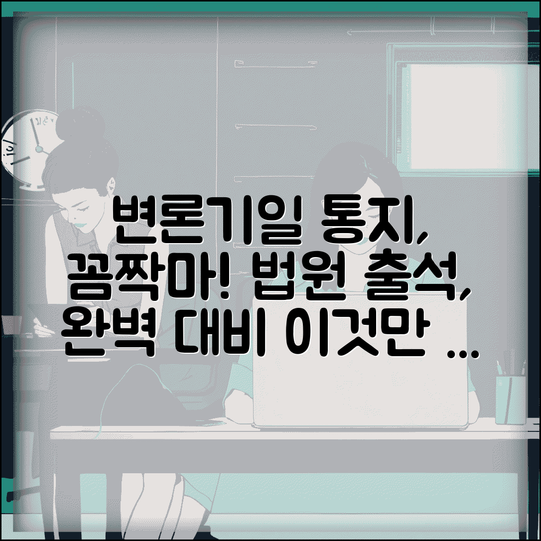 변론기일통지서 의미 대응 방법 | 법원 변론기일 통지 완벽 대처법