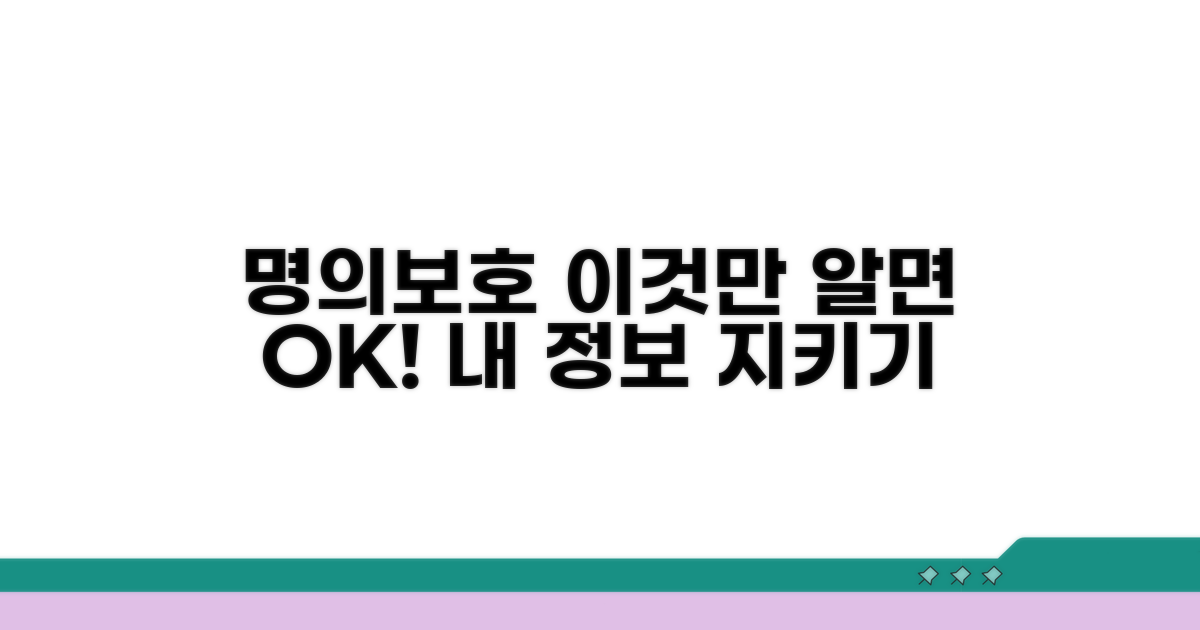 명의보호 서비스, 이것만 알면 OK