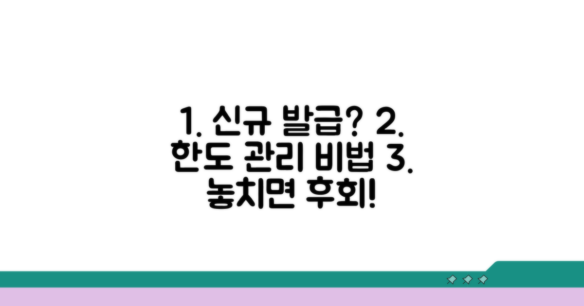 신규 발급 가능할까? 한도 관리 노하우