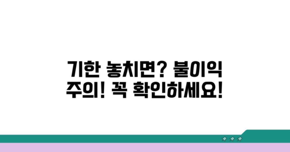 기한 놓치면 불이익? 주의사항 확인