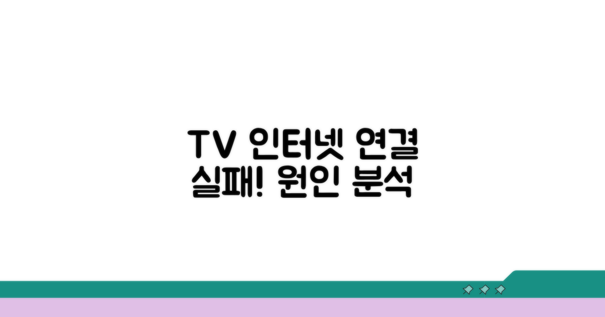 TV 인터넷 연결 실패 원인 분석