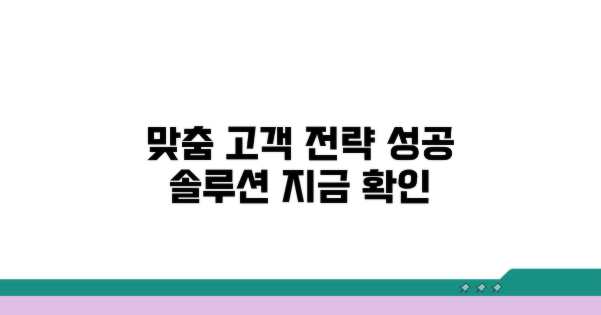 고객 맞춤 관리 전략 제안