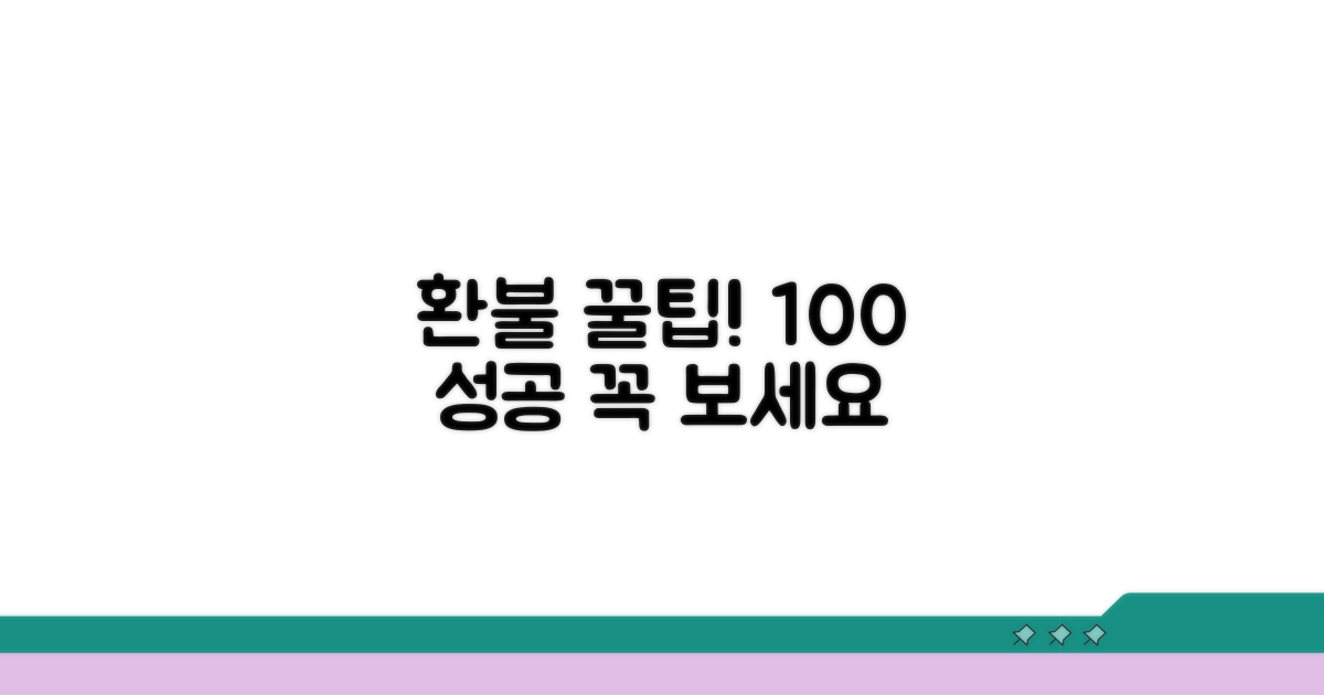 성공적인 환불을 위한 꿀팁