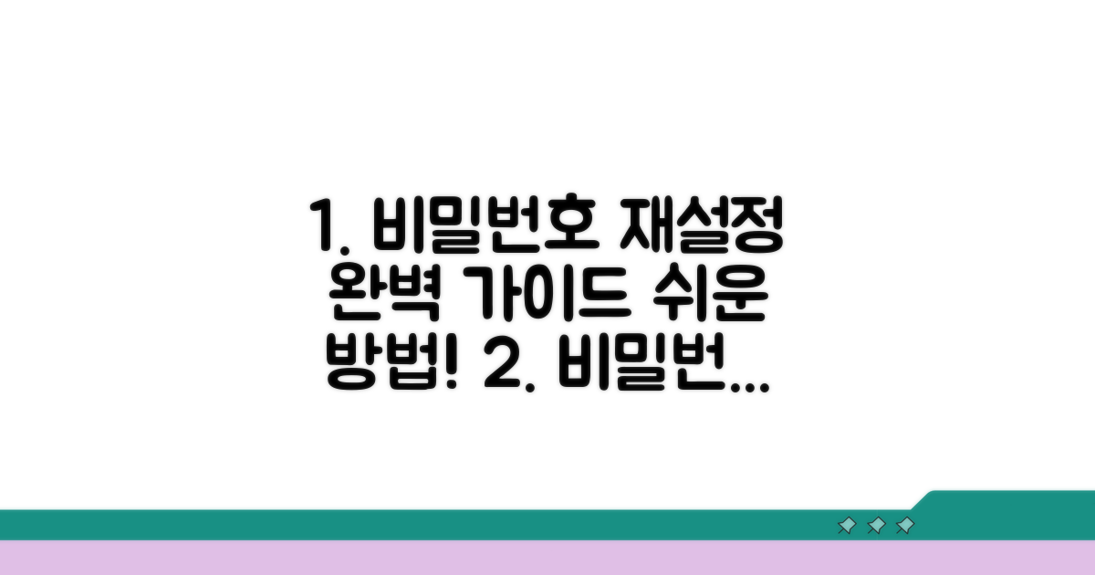 비밀번호 재설정 방법 완벽 정리