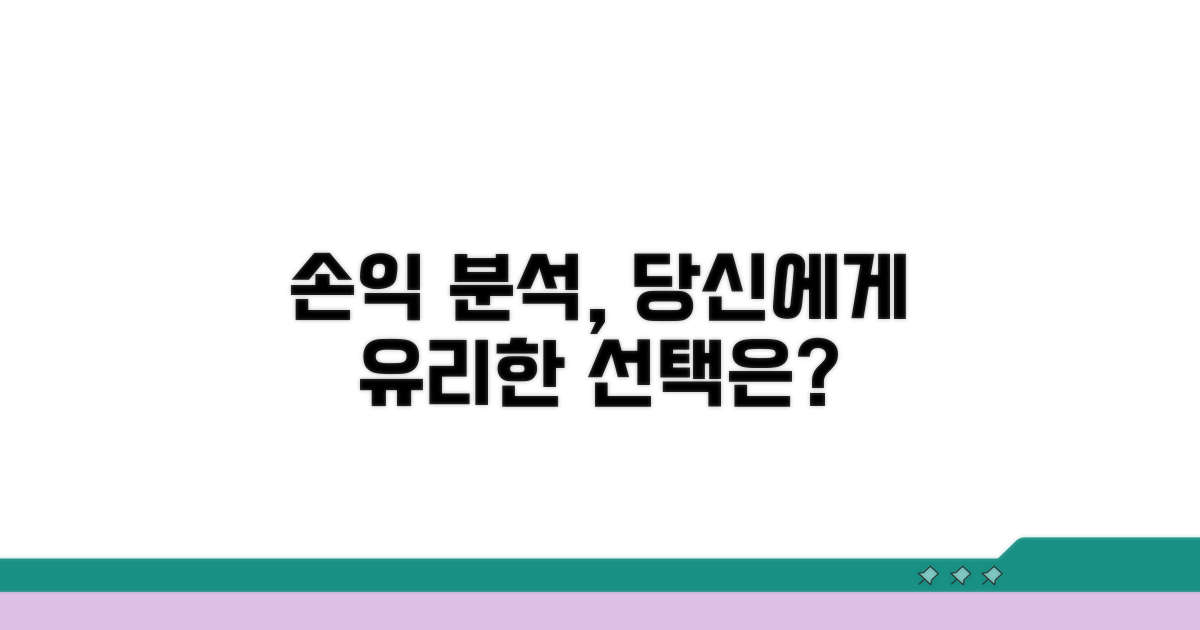 손익 분석, 나에게 유리한 선택