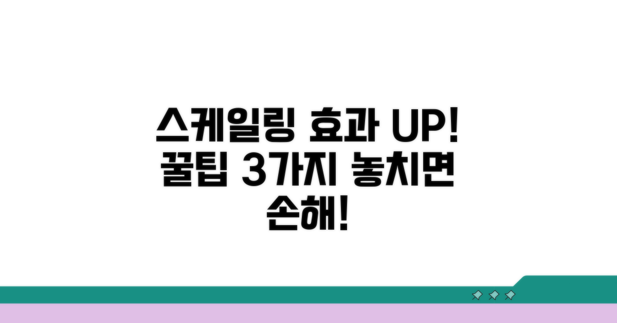 스케일링 효과 높이는 꿀팁 공개
