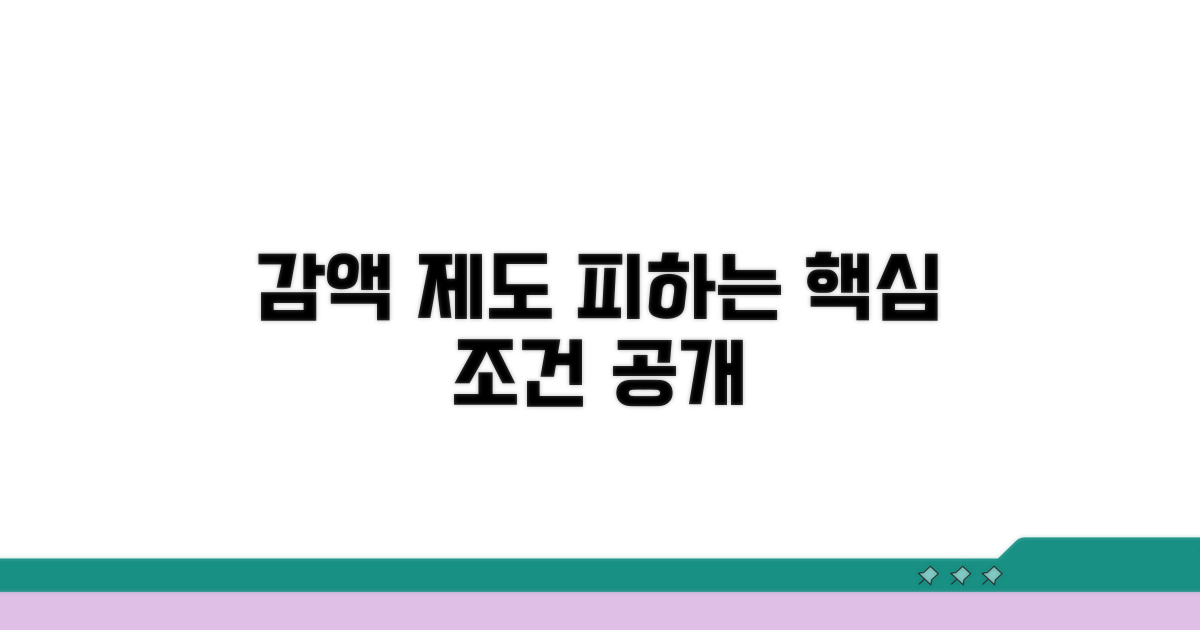 감액 제도 피하는 핵심 조건