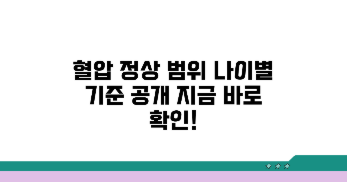 연령별 혈압 정상 범위와 기준