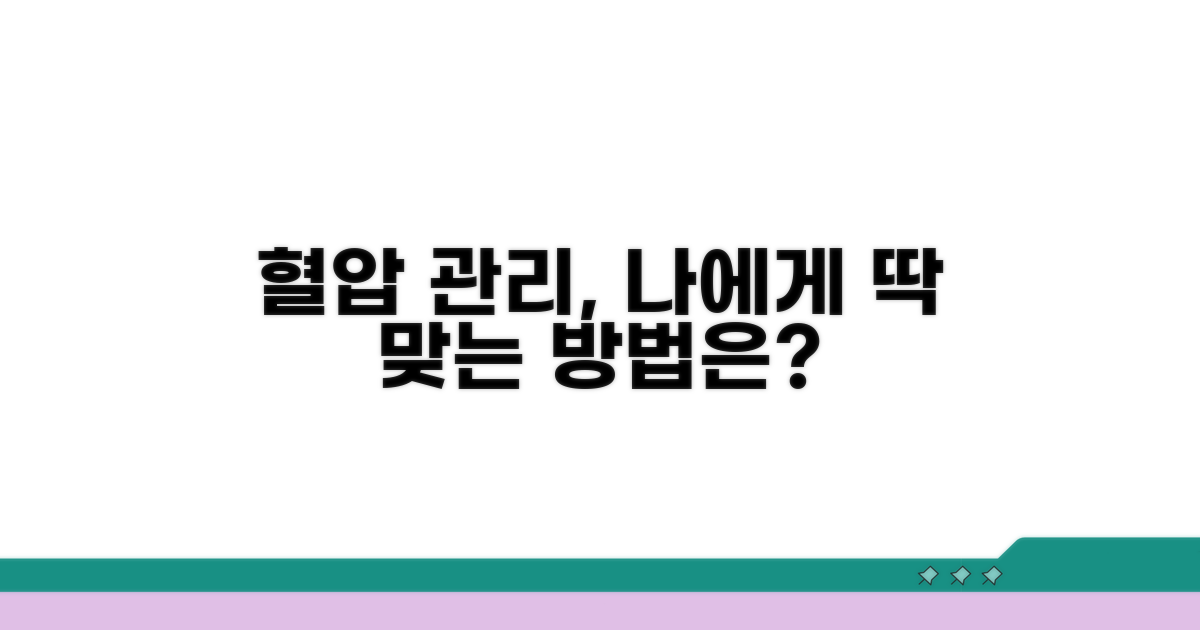 나에게 맞는 혈압 관리 방법 찾기