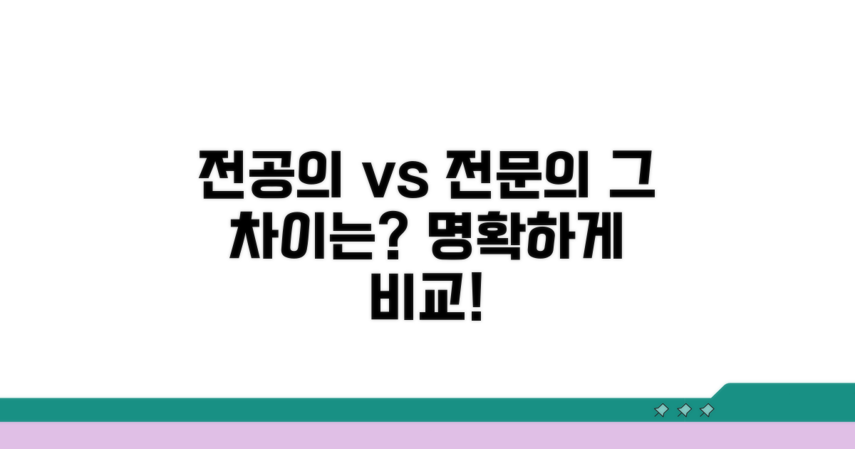 전공의와 전문의: 개념 비교