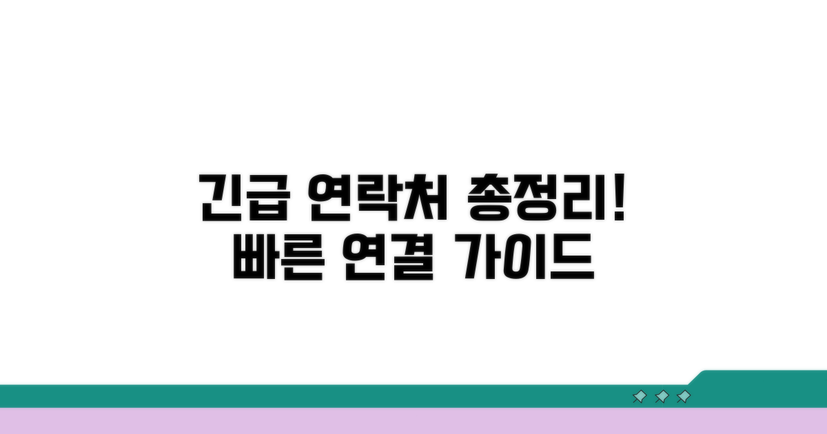 긴급 연락처와 신속한 연결 방법