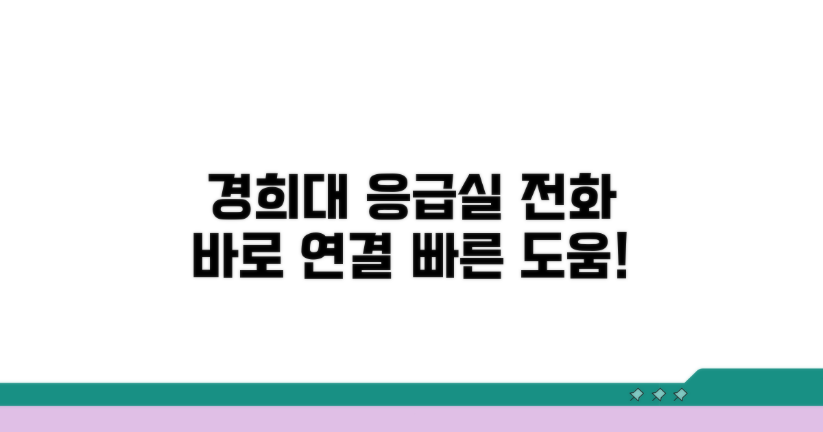 경희대병원 응급실 전화번호 바로 연결