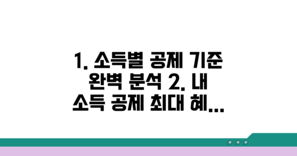 소득 수준별 공제 적용 기준 완벽 분석