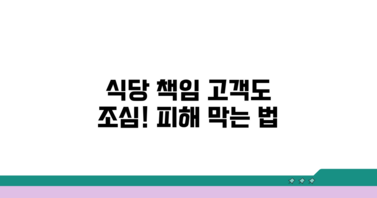 식당 주의의무 범위와 고객 책임