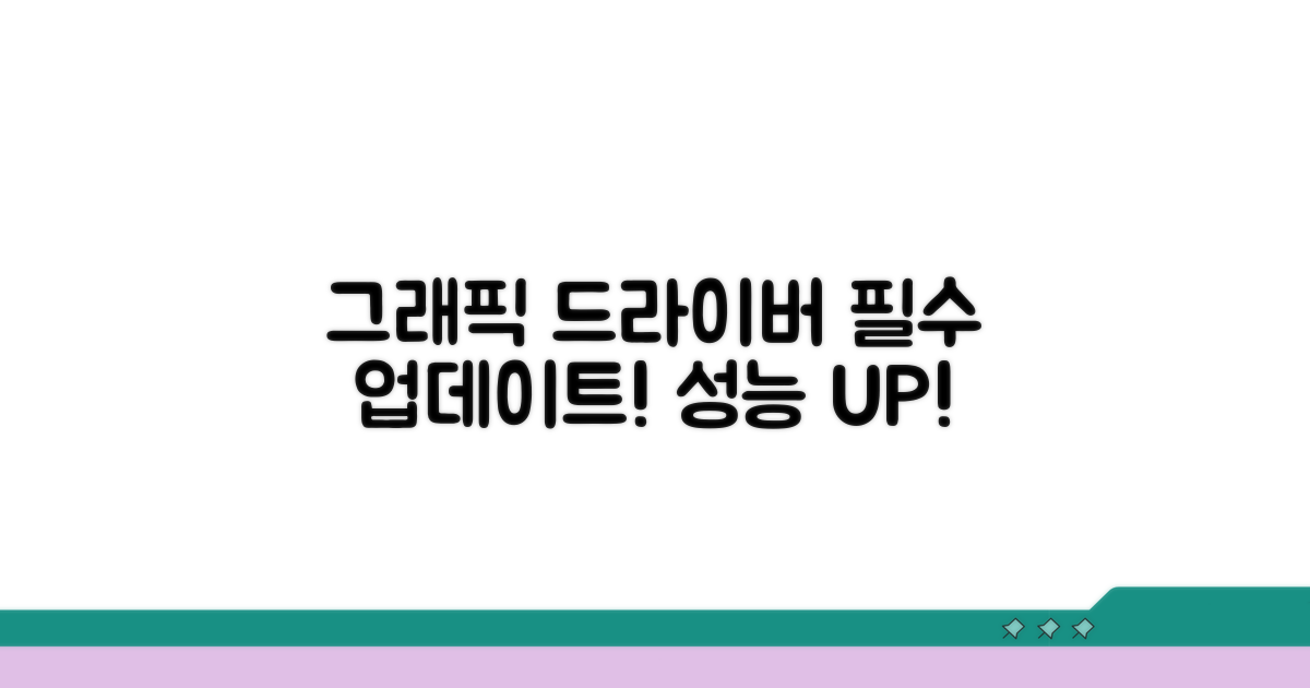 그래픽 드라이버 업데이트 필수