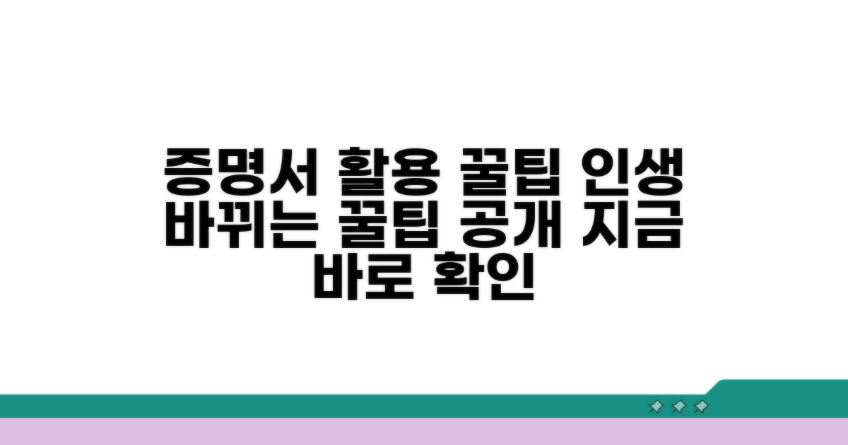 발급받은 증명서 활용 꿀팁