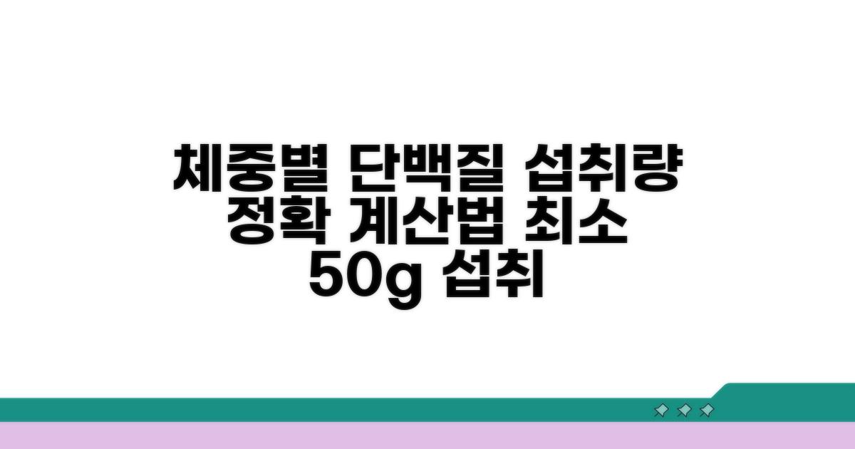 체중별 단백질 섭취량 계산법