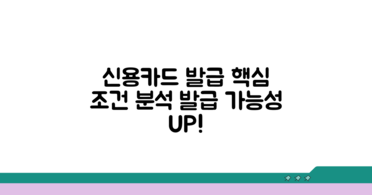 신용카드 발급 핵심 조건 분석