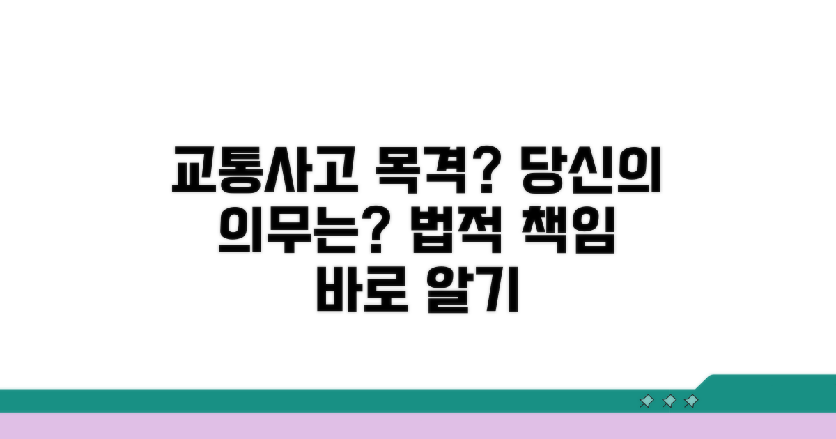 교통사고 목격, 당신의 법적 의무는?