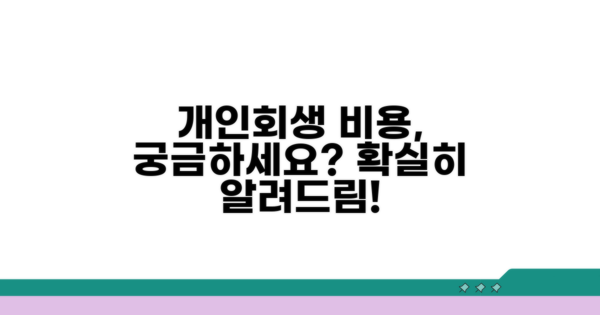 개인회생 비용, 얼마면 될까?