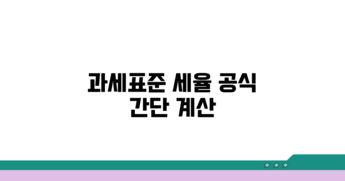 과세표준 산정, 세율 적용 공식