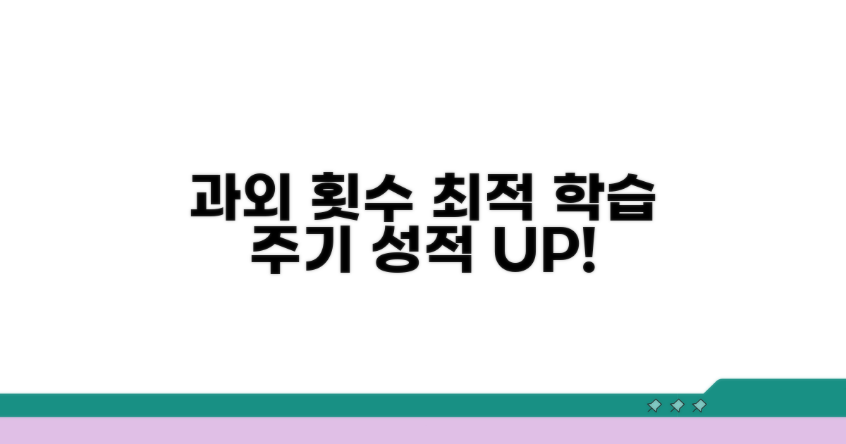 과외 횟수, 최적의 학습 주기